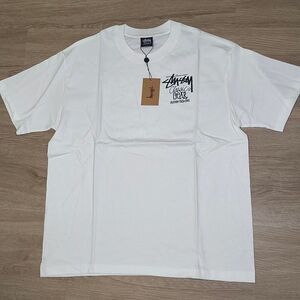 Stüssy Classic Gear Pig Dyed Tee – White (Size L) | Brand New with Tags